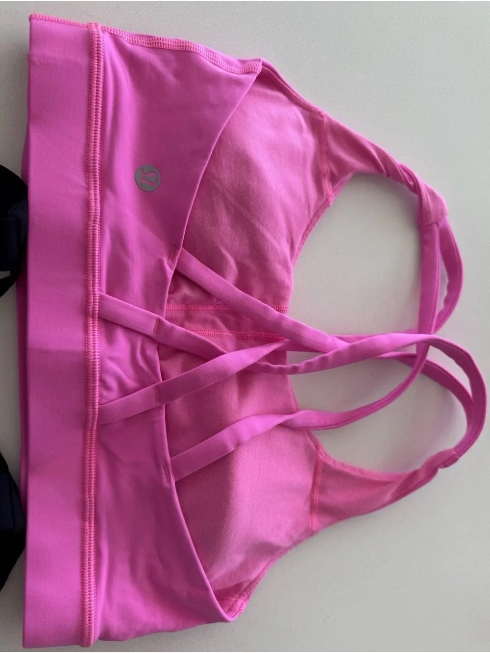lululemon athletica Pink and Black Strappy Sports Bras